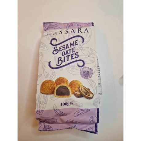 Massara ciastka z sezaem i nadzieniem daktylowym 100g Massara ciastka z sezaem i nadzieniem daktylowym 100g