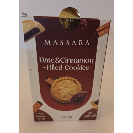 Massara ciasteczka daktyl- cynamon 250g Massara ciasteczka daktyl- cynamon 250g