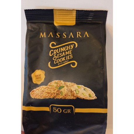 Massara ciastka sezamowe z pistacjami 50g Massara ciastka sezamowe z pistacjami 50g
