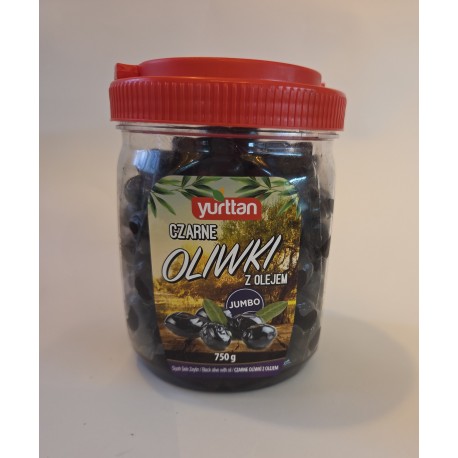 Yurttan oliwki czarne z pestkami jumbo 750g Yurttan oliwki czarne z pestkami jumbo 750g