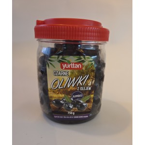 Yurttan oliwki czarne z pestkami jumbo 750g