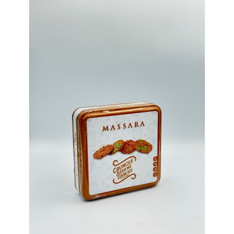 Massara ciastka sezamowe z pistacjami 200g puszka Massara ciastka sezamowe z pistacjami 200g puszka