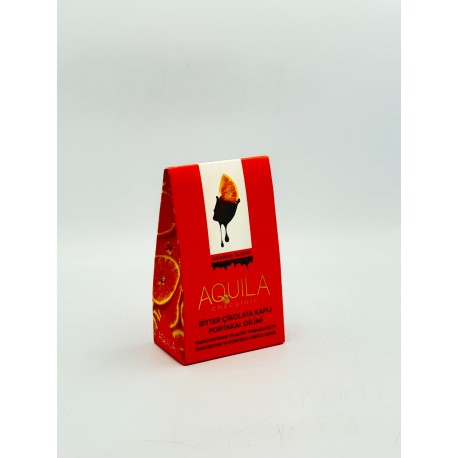 Aquila pomarańcze kandyzowane w gorzkiej czekoladzie 80g Aquila pomarańcze kandyzowane w gorzkiej czekoladzie 80g