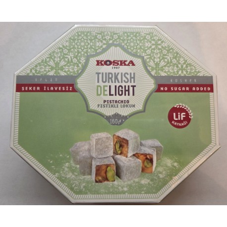 Rachatłukum z pistacjami bez dodatku cukru (zawiera substancje słodzące:)