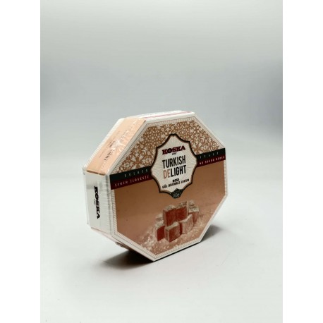 Rachatłukum o smaku różanym i cytrynowym bez dodatku cukru (zawiera substancje słodzące:)