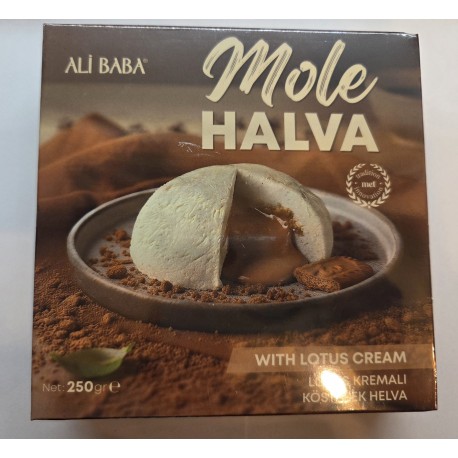 Mole chałwa z nadzieniem z ciasteczek Lotus