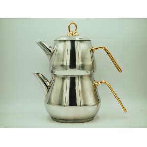 Ipeksaray podwójny czajnik do parzenia herbaty tureckiej gold